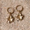 Plumeria oorbellen goud