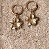 Plumeria oorbellen goud