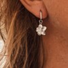 Plumeria oorbellen zilver