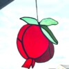 Pomegranate Stained Glass Suncatcher | Handmade Tiffany Technique Decor