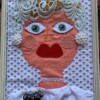 Portret van een mooie dame in een lijstje
