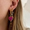 Purple Heart oorbellen stainless steel