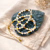 ✨ Équilibre – Witte Jade & Hematiet Ketting