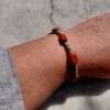Red Safari: armband met rode jaspis en aAfrikaanse turkoois