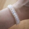 Romantisch & Tijdloos, handgemaakte bridal armband met Swarovski bicones