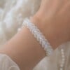 Romantisch & Tijdloos, handgemaakte bridal armband met Swarovski bicones