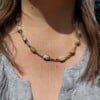Sandy Beach: ketting met zandbruine jaspis en Afrikaanse turkoois