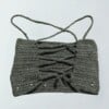 Selene Lunar Chrome - Gehaakte croptop met corset rug