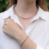 Set choker en armband rocailles multikleur