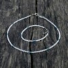 Set choker en armband rocailles wit/blauw/rosegold