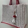 Shopper/ Strandtas met tashanger !