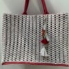 Shopper/ Strandtas met tashanger !