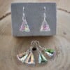 Sprankelend & Feestelijk, handgemaakte kristal kerstboom oorbellen van sterling zilver