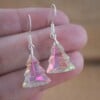 Sprankelend & Feestelijk, handgemaakte kristal kerstboom oorbellen van sterling zilver