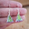 Sprankelend & Feestelijk, handgemaakte kristal kerstboom oorbellen van sterling zilver