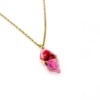 Subtiele Ketting met Facet Hanger Gevuld met Echt Gipskruid uit Den Haag (GirlMeetsDenHaag x CH Design)