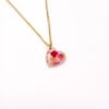 Subtiele Ketting met Hartjes Hanger Gevuld met Echt Gipskruid uit Den Haag (GirlMeetsDenHaag x CH Design)