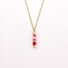 Subtiele Ketting met Lineaire Hanger Gevuld met Echt Gipskruid uit Den Haag (GirlMeetsDenHaag x CH Design)