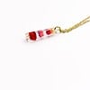 Subtiele Ketting met Lineaire Hanger Gevuld met Echt Gipskruid uit Den Haag (GirlMeetsDenHaag x CH Design)