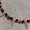 Sun and Heart: ketting met zonnesteen, granaat en roze bergkristal
