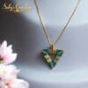 Triangel set van oorbellen en hanger