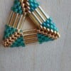 Triangel set van oorbellen en hanger