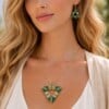 Triangel set van oorbellen en hanger