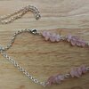 Unieke rozenkwarts ketting