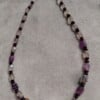 Violet Sky: ketting met vierkante fluoriet en granaat