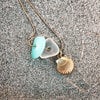 Zeeglas schelp ketting goud