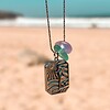 Zeeglas Surfgirl Ketting Zilver
