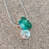 Zeeglas Zeester & Schildpad Ketting Zilver