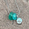 Zeeglas Zeester & Schildpad Ketting Zilver