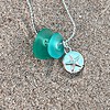 Zeeglas Zeester & Schildpad Ketting Zilver