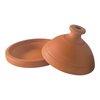 100% Lead-Free Moroccan Tagine | Handmade Natural Clay Tajine with Handle | Unglazed Authentic Cookware | Traditional Moroccan Cooking Pot.