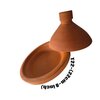 100% Lead-Free Moroccan Tagine | Handmade Natural Clay Tajine with Handle | Unglazed Authentic Cookware | Traditional Moroccan Cooking Pot.
