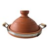 100% Lead-Free Moroccan Tagine | Handmade Natural Clay Tajine with Handle | Unglazed Authentic Cookware | Traditional Moroccan Cooking Pot.