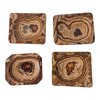 Aragonite Rectangular Bowl Set of 4, Earth Healer Crystal Bowl, Grounding Home Decor, Raw Stone Dish for Jewelry, Crystals and Sage