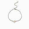 Armband met Kristalvormige Bedel Gevuld met Echt Gipskruid (The Classics)
