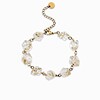 Armband met Kristalvormige Hangers Gevuld met Echt Gipskruid (The Classics)