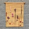 Bamboe Wandhanger met gedroogde bloemen - Botanische Bamboe Kunst - Boho Natuurlijk - Geperste Bloemen