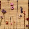 Bamboe Wandhanger met gedroogde bloemen - Botanische Bamboe Kunst - Boho Natuurlijk - Geperste Bloemen