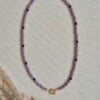 Basic ketting amethist en miyuki kralen met boeisluiting voor bedels