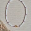 Basic ketting angeliet, rozenkwarts en miyuki kralen met boeisluiting voor bedels