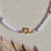 Basic ketting edelstenen en miyuki kralen met boeisluiting voor bedels