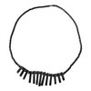 Black Hematite Necklace – Vintage Beaded Gemstone Necklace – Minimalist Jewelry.