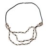Black Hematite Necklace – Vintage Beaded Gemstone Necklace – Minimalist Jewelry.