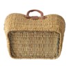 Boho Straw Bag with Leather Handles -Closure | Handmade Beach Bag - Market Tote | Summer Shoulder Bag | Unique Boho Gift for Her