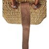 Boho Straw Bag with Leather Handles -Closure | Handmade Beach Bag - Market Tote | Summer Shoulder Bag | Unique Boho Gift for Her