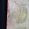 Botanische Wanddecoratie – Ecoprint Vijgenblad met Gouddetails (48 x 130 cm)